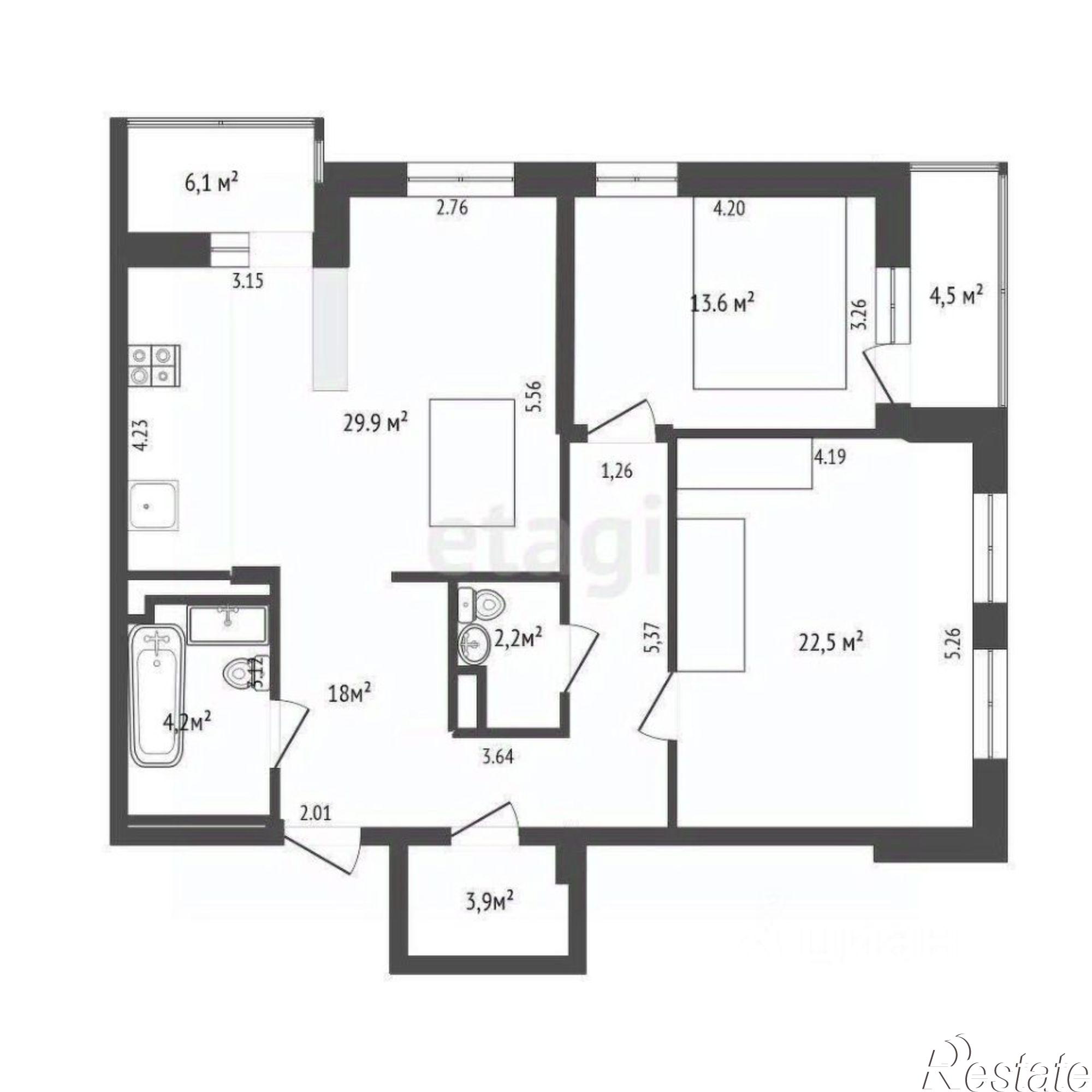 Купить квартиру за 9 450 000 рублей на улица Михаила Сперанского, 17