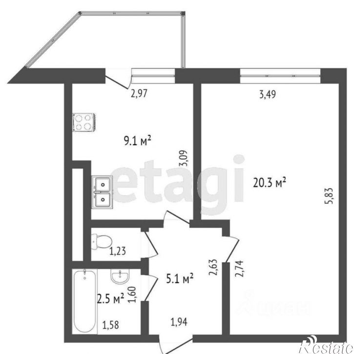 1-комн квартира Обдорская улица, 7,  д. 7