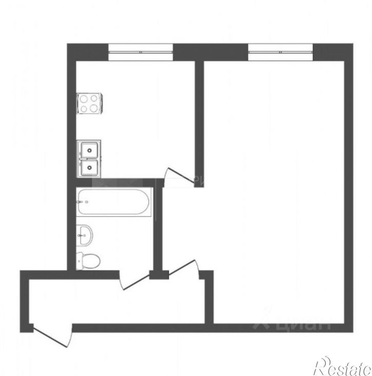 1-комн квартира городской округ Тюмень