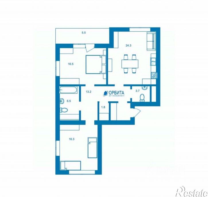 2-комн квартира Тюмень, ул. 50 лет Октября