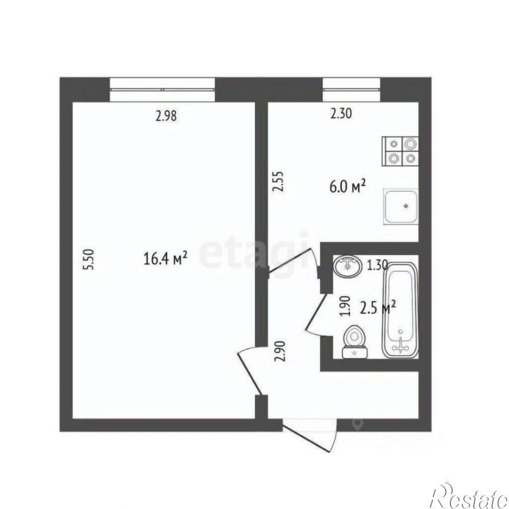 1-комн квартира городской округ Тюмень