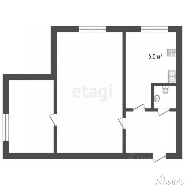 2-комн квартира улица Судостроителей, 25,  д. 25