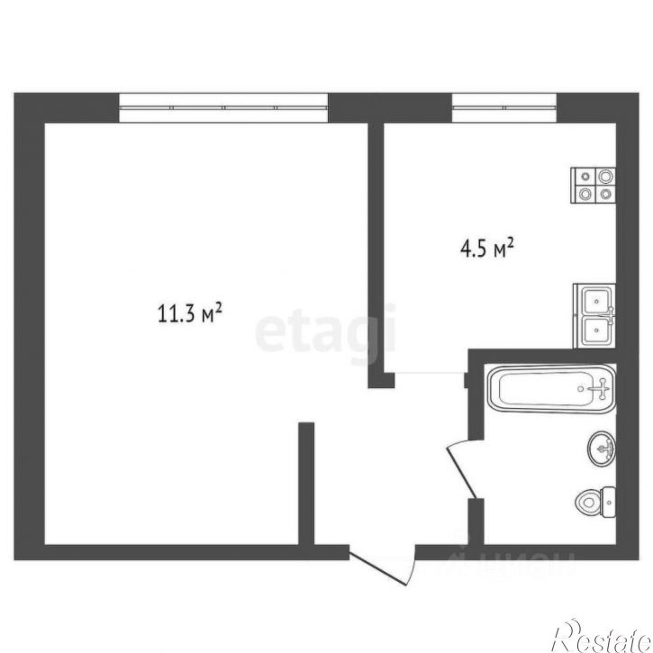 1-комн квартира улица Мельникайте, 80,  д. 80