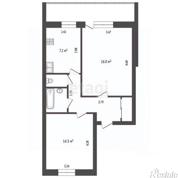 2-комн квартира Амурская улица, 68,  д. 68