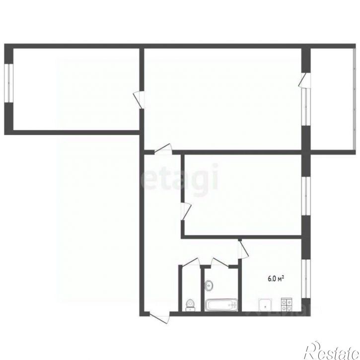 3-комн квартира городской округ Тюмень