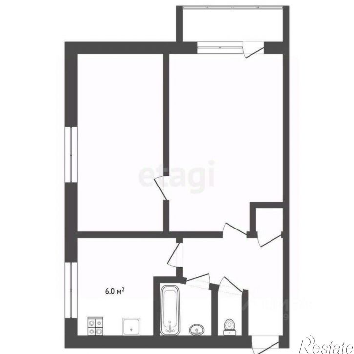 2-комн квартира улица Карла Маркса, 12,  д. 12