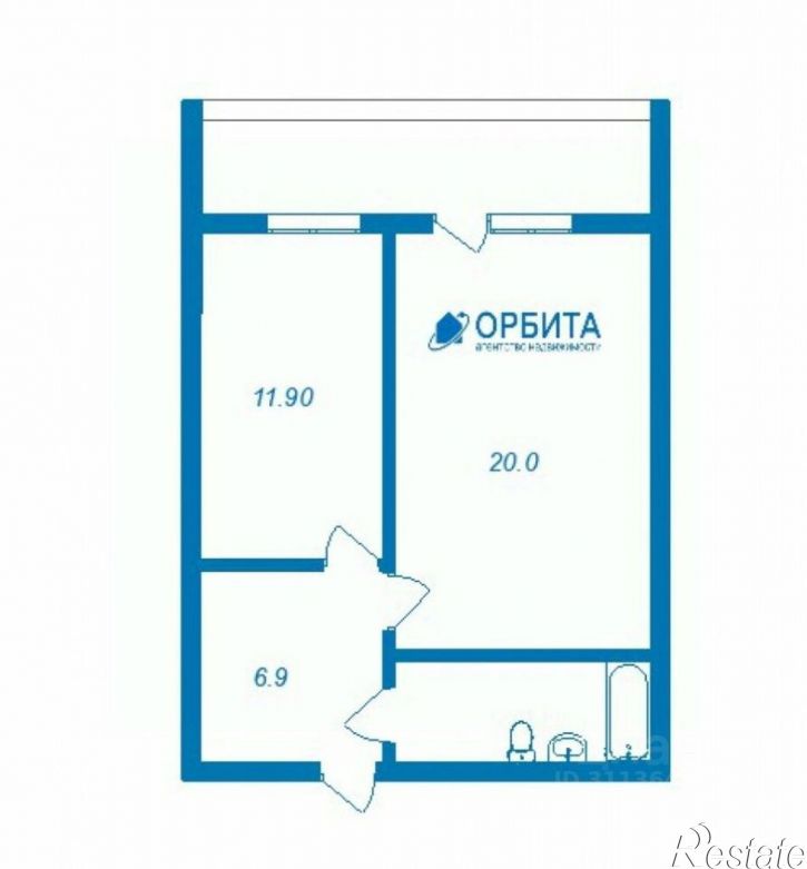 1-комн квартира улица Чернышевского, 2А к1,  д. 2А к1