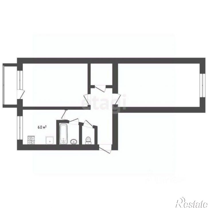 2-комн квартира улица Белинского, 28,  д. 28