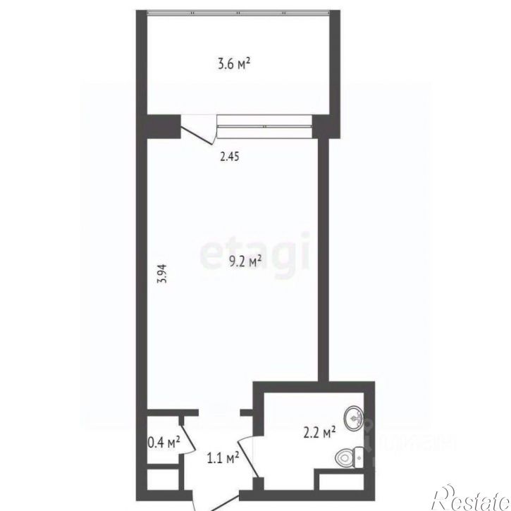 1-комн квартира улица Судостроителей, 38,  д. 38