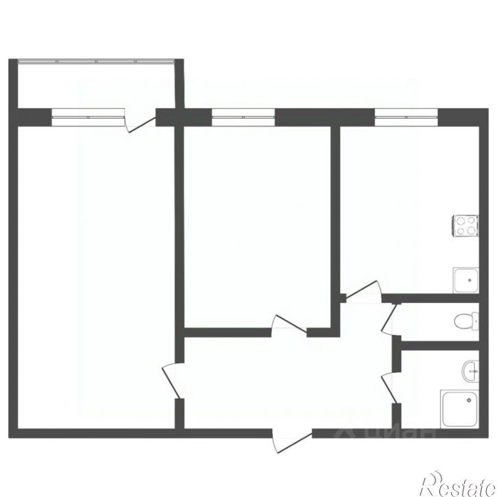 2-комн квартира улица Александра Пушкина, 6,  д. 6