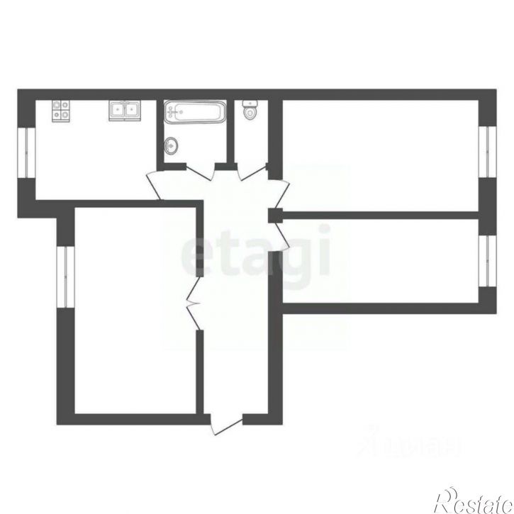 3-комн квартира улица Щербакова, 150,  д. 150