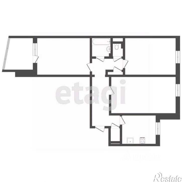 3-комн квартира Минская улица, 3А,  д. 3А