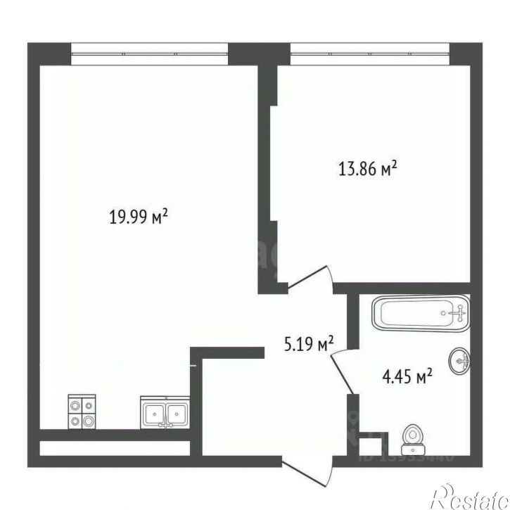 1-комн квартира улица Первооткрывателей, 4,  д. 4
