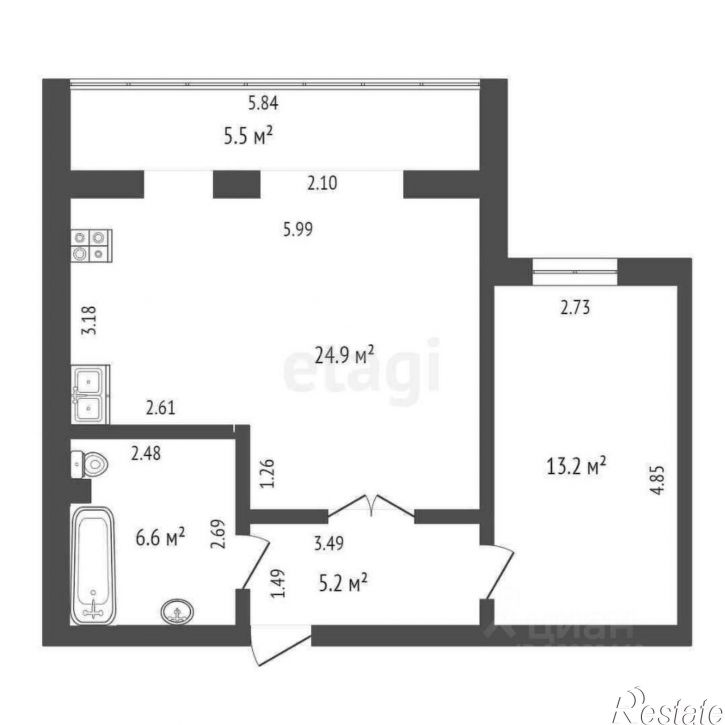 1-комн квартира Широтная улица, 148/1,  д. 148/1