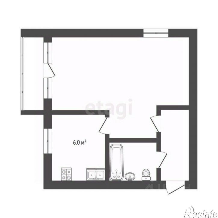 1-комн квартира Севастопольская улица, 35,  д. 35