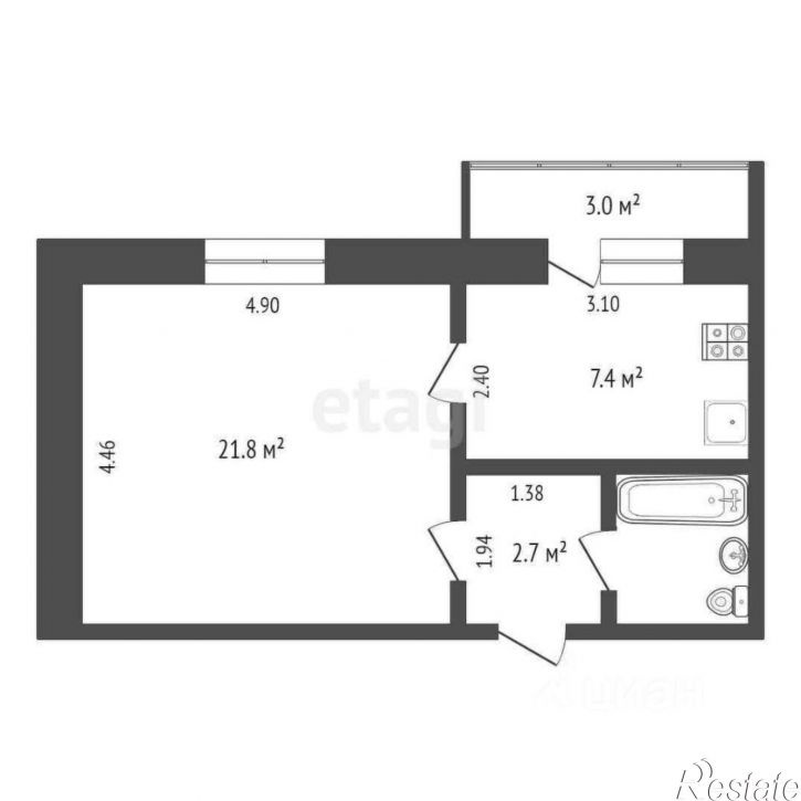 1-комн квартира улица Шишкова, 11А,  д. 11А