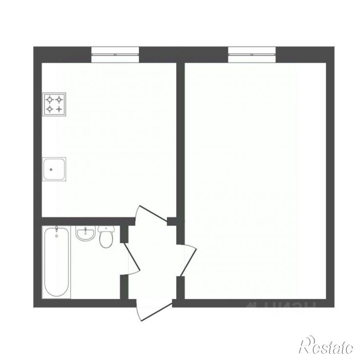 1-комн квартира Олимпийская улица, 30,  д. 30