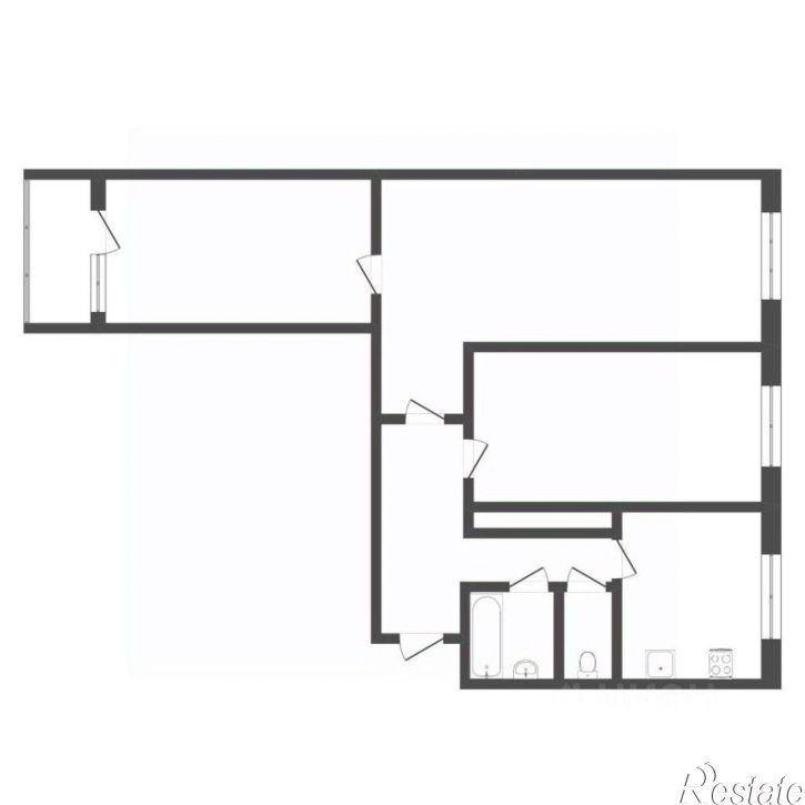 3-комн квартира Авторемонтная улица, 21,  д. 21