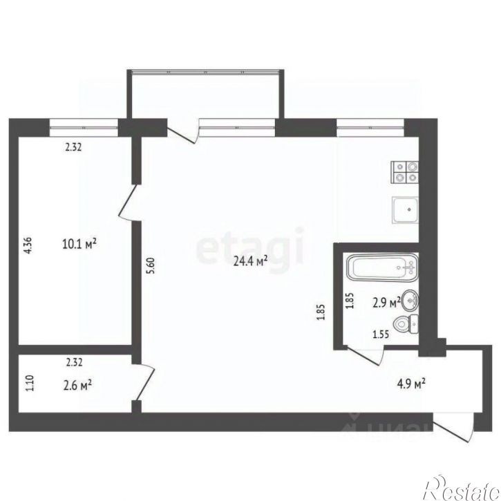 2-комн квартира улица Революции, 2,  д. 2
