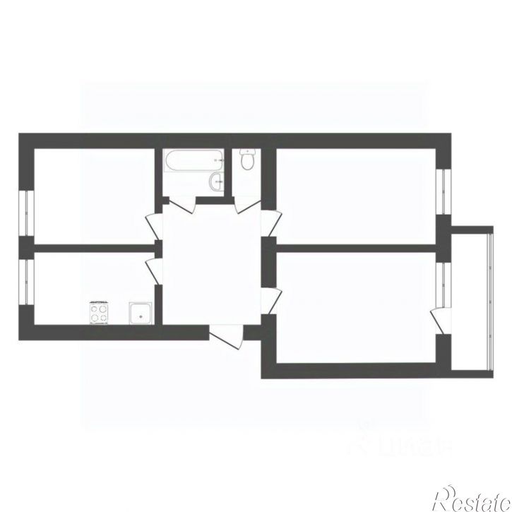 3-комн квартира Московский тракт, 117,  д. 117