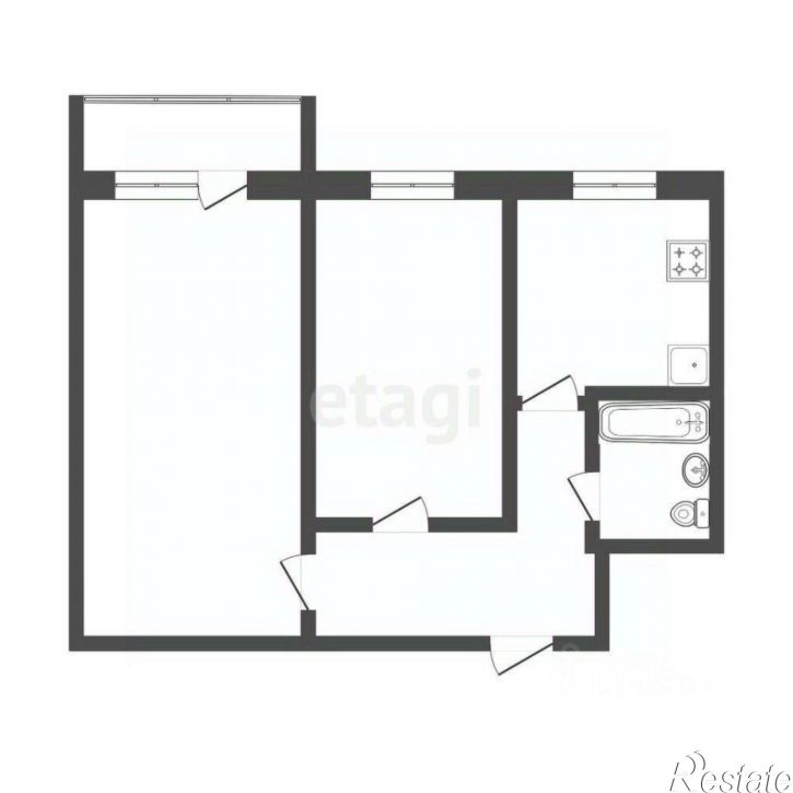 2-комн квартира городской округ Тюмень