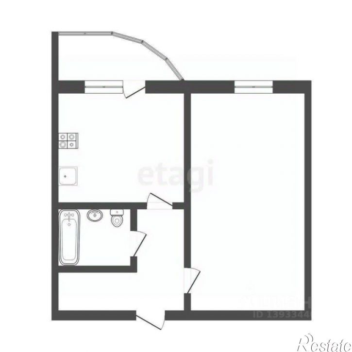 1-комн квартира улица Малышева, 24/1,  д. 24/1