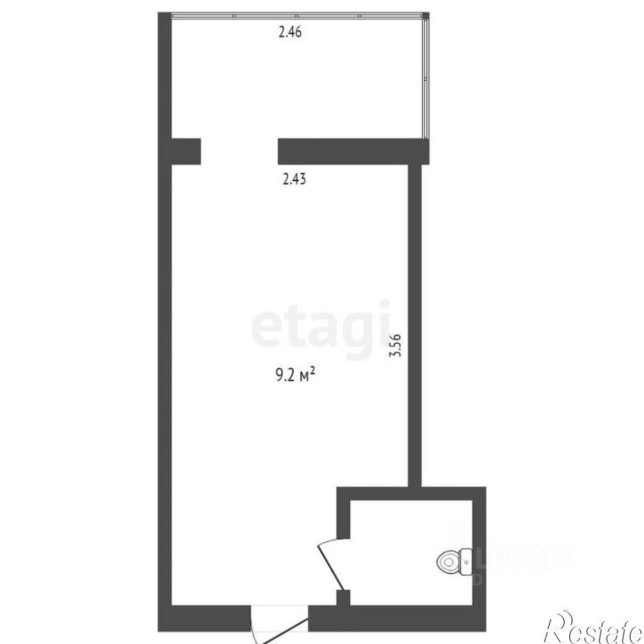 1-комн квартира Олимпийская улица, 12А,  д. 12А