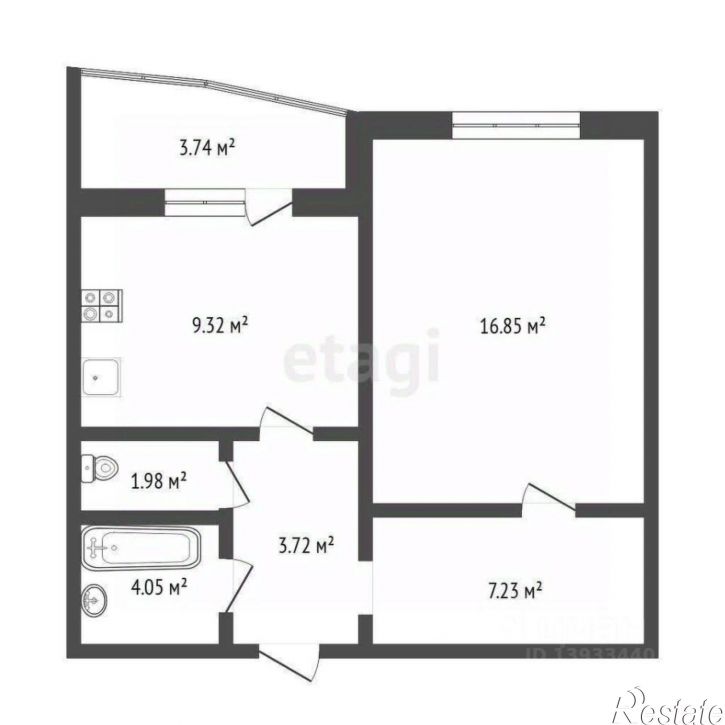 1-комн квартира Широтная улица, 190 к4,  д. 190 к4