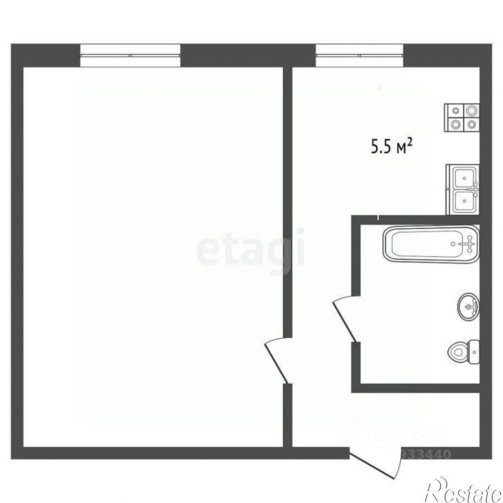 1-комн квартира городской округ Тюмень