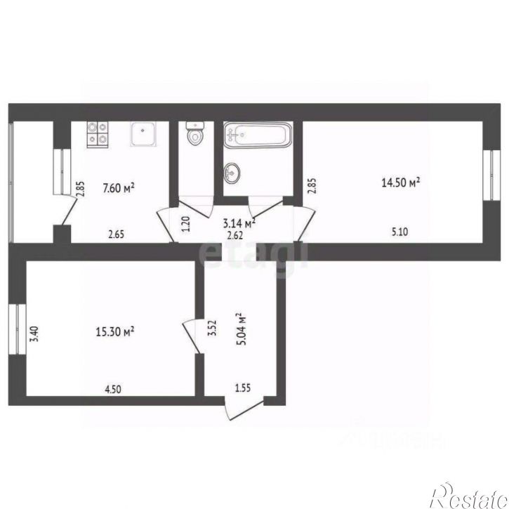 2-комн квартира улица Шишкова, 82А,  д. 82А