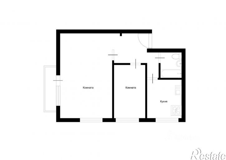 2-комн квартира городской округ Тюмень