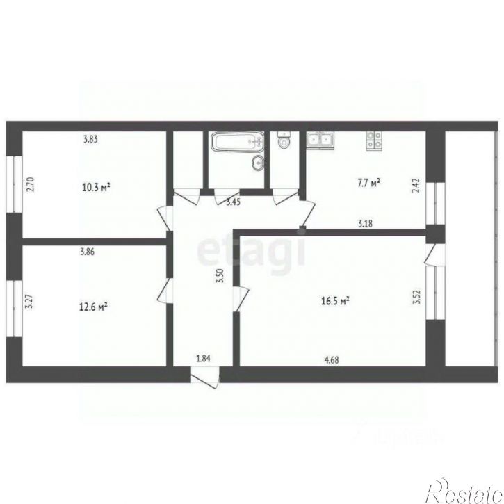 3-комн квартира Советская улица, 95,  д. 95