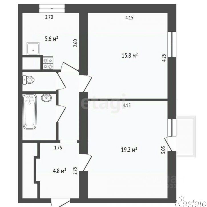 2-комн квартира Судоремонтная улица, 1,  д. 1