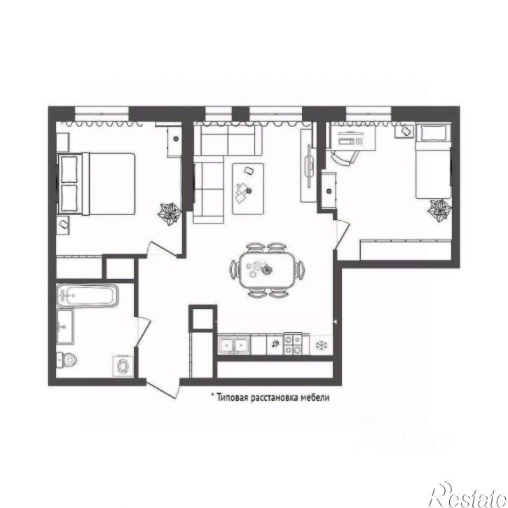 2-комн квартира Харьковская улица, 74,  д. 74