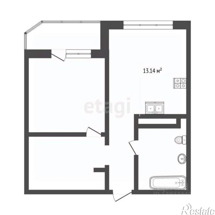 1-комн квартира Кремлёвская улица, 110 к2,  д. 110 к2