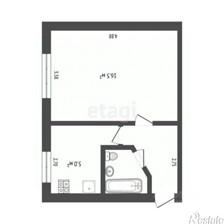 1-комн квартира городской округ Тюмень