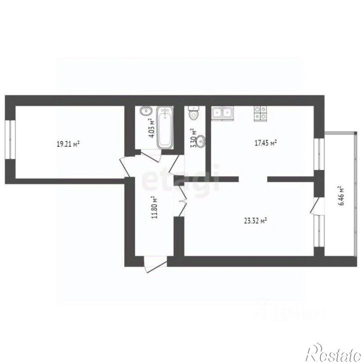 2-комн квартира улица Салтыкова-Щедрина, 58 к2,  д. 58 к2