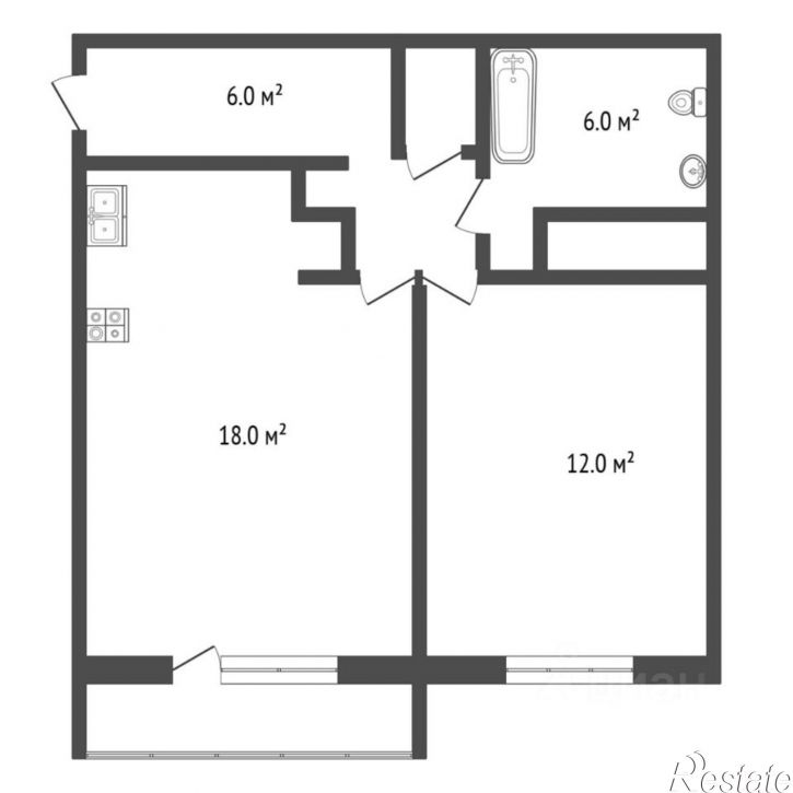 1-комн квартира ул Павла Шарова, д 3 к1