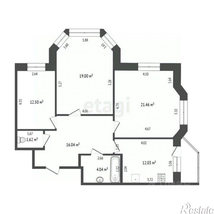 3-комн квартира Первомайская улица, 50,  д. 50