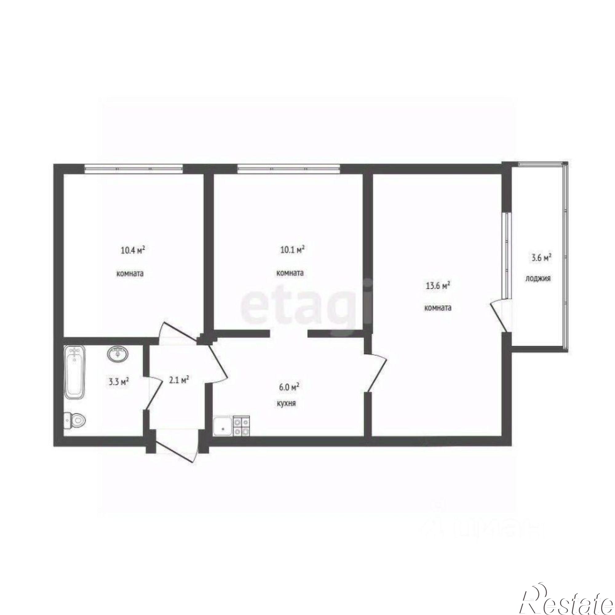 Купить квартиру за 3 100 000 рублей на улица 50 лет Октября, 62А