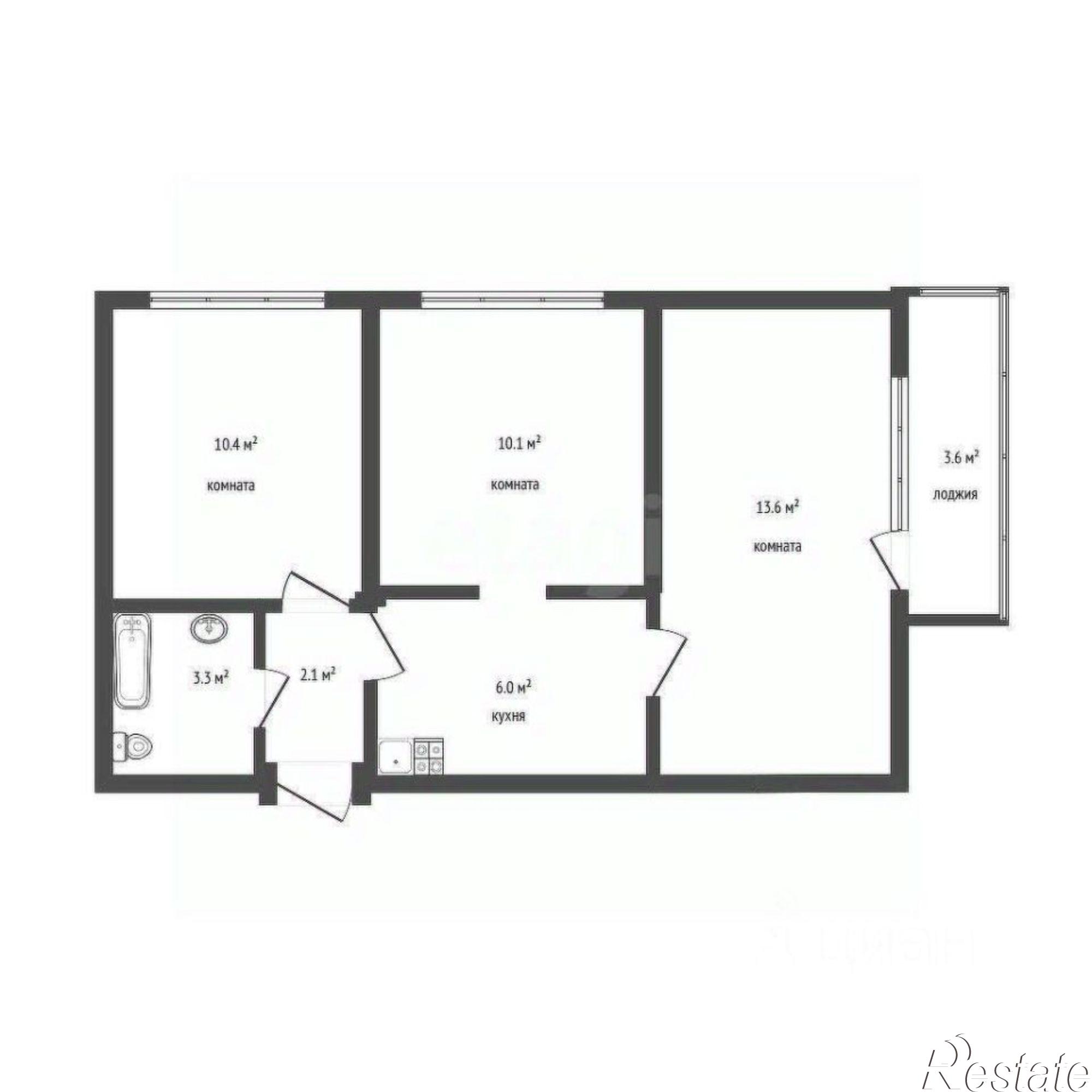 Купить квартиру за 3 100 000 рублей на улица 50 лет Октября, 62А