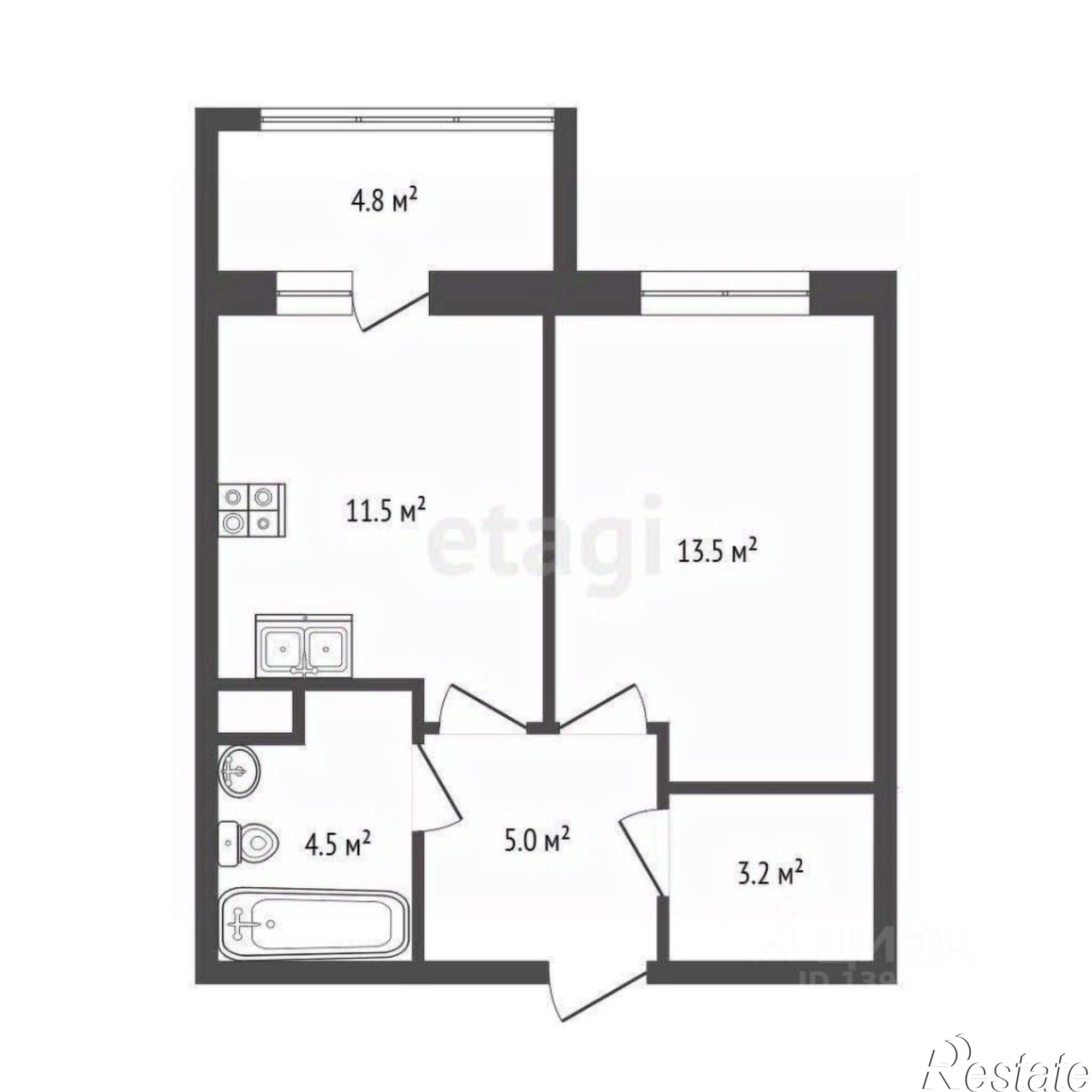Купить квартиру за 6 950 000 рублей на улица Фармана Салманова, 16