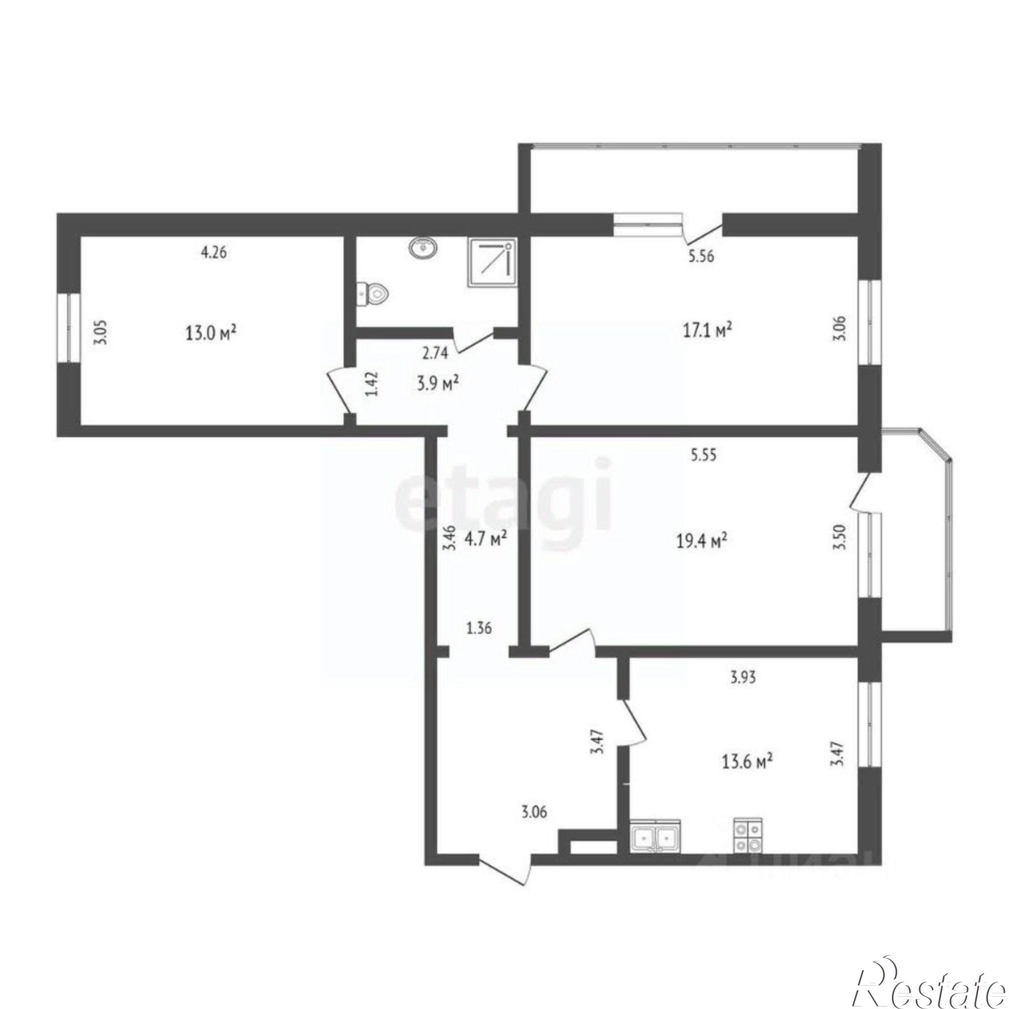 Купить квартиру за 8 500 000 рублей на Инженерная улица, 68