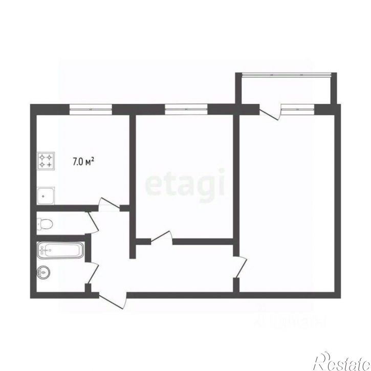 2-комн квартира улица Самарцева, 34,  д. 34