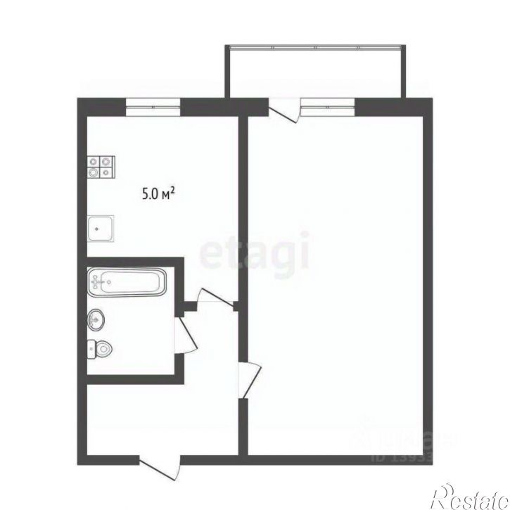 1-комн квартира городской округ Тюмень