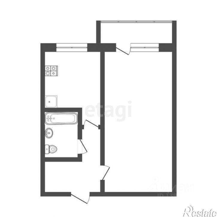 1-комн квартира улица Воровского, 23,  д. 23