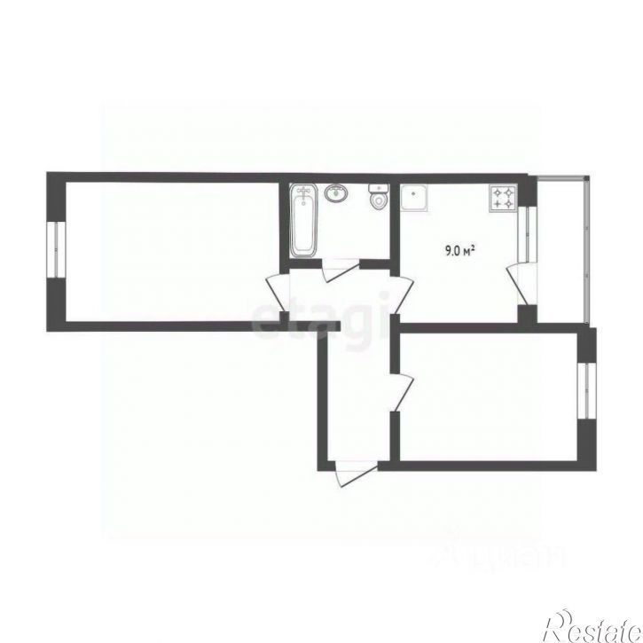 2-комн квартира улица Мамина-Сибиряка, 20,  д. 20