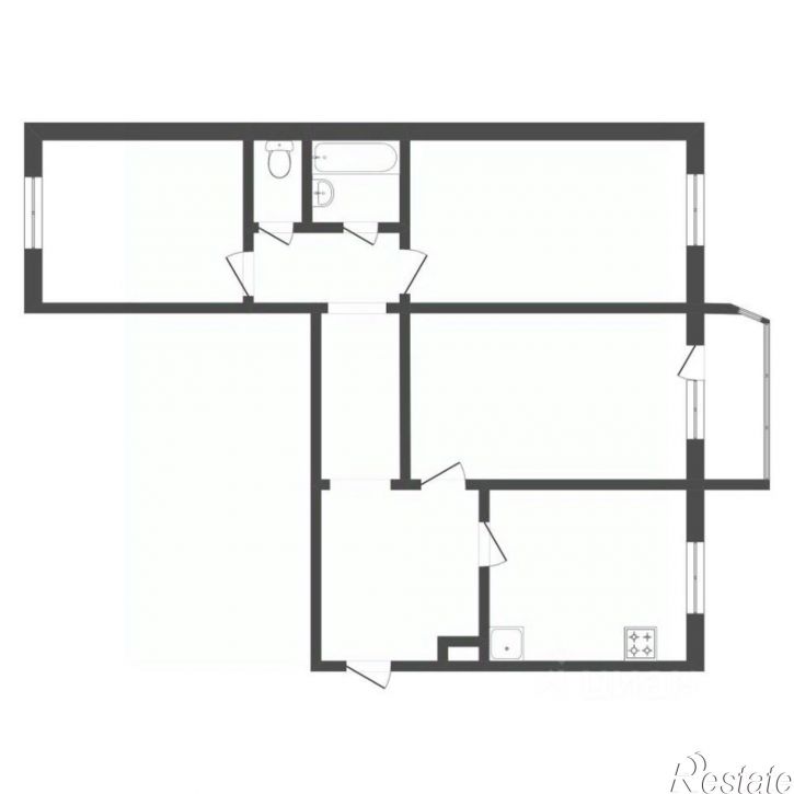 3-комн квартира Московский тракт, 169,  д. 169