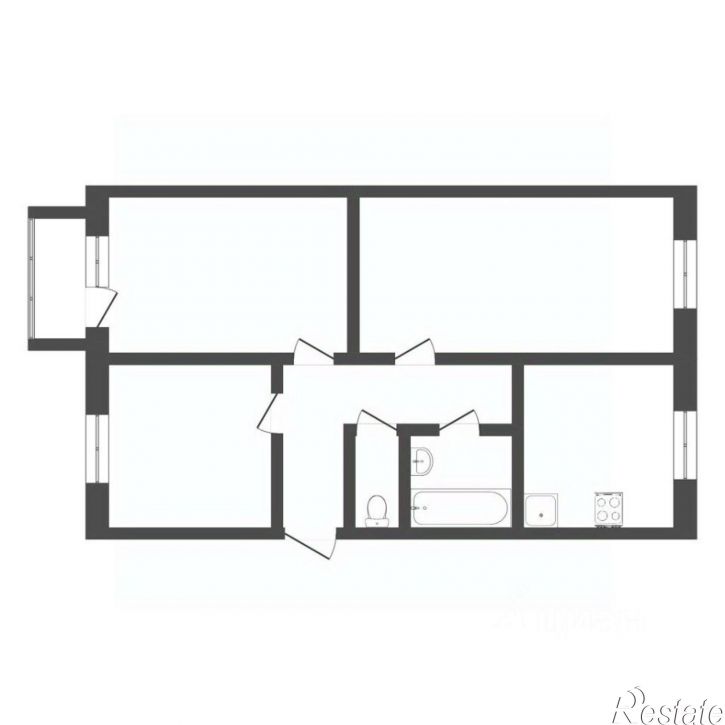 3-комн квартира городской округ Тюмень