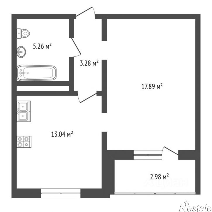 1-комн квартира улица Павла Шарова, 23А,  д. 23А